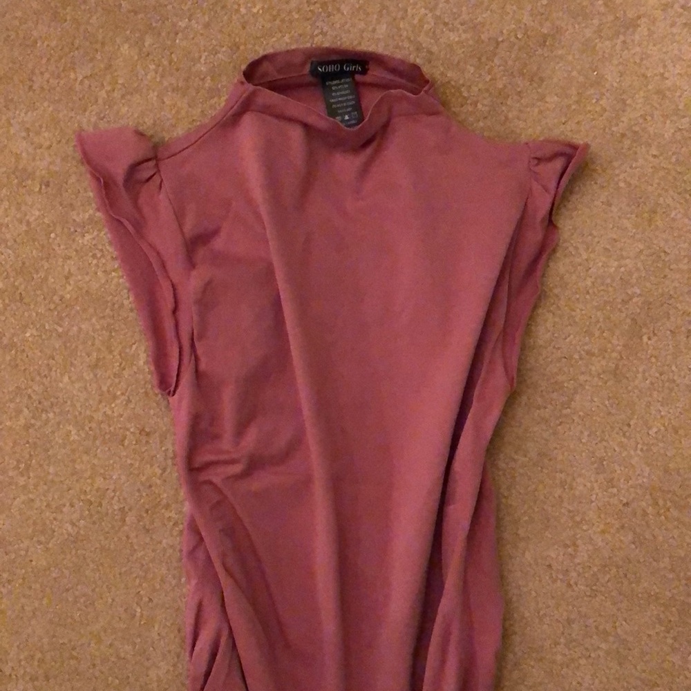 Pink spandex bodysuit